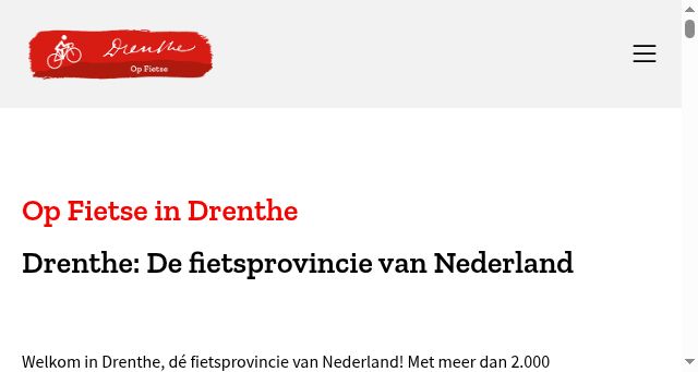 Screenshot of opfietseindrenthe.nl