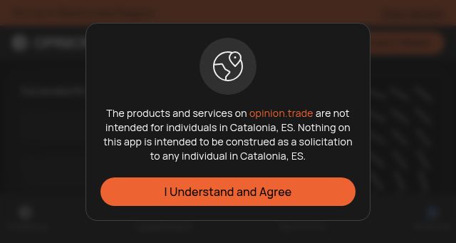 Screenshot of opinion.trade