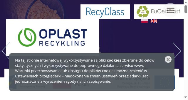 Screenshot of oplast-recykling.pl