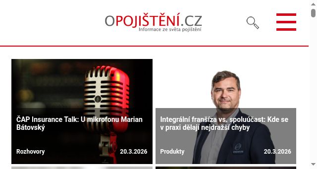 Screenshot of opojisteni.cz