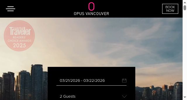Screenshot of opushotel.com