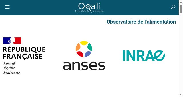 Screenshot of oqali.fr