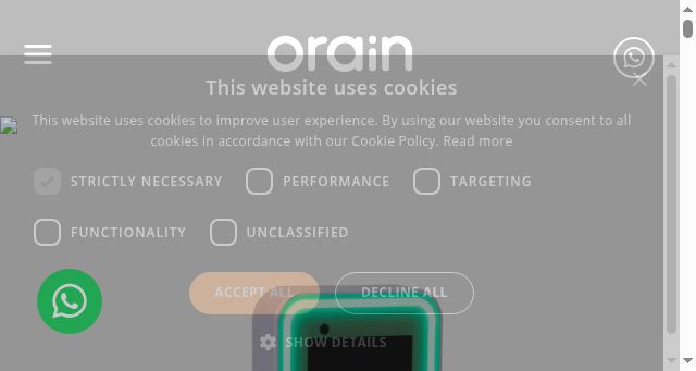 Screenshot of orain.io