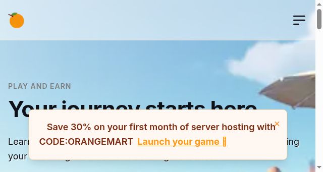 Screenshot of orangem.art