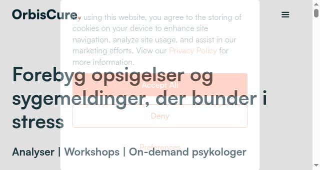 Screenshot of orbiscure.com