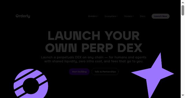 Screenshot of orderly.network