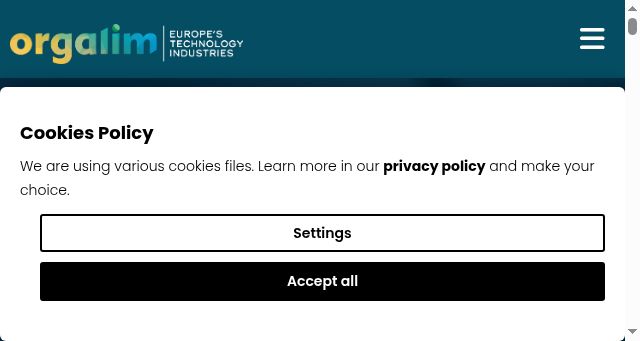 Screenshot of orgalim.eu