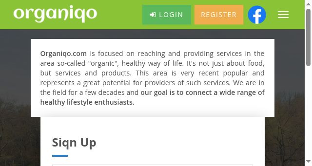 Screenshot of organiqo.com