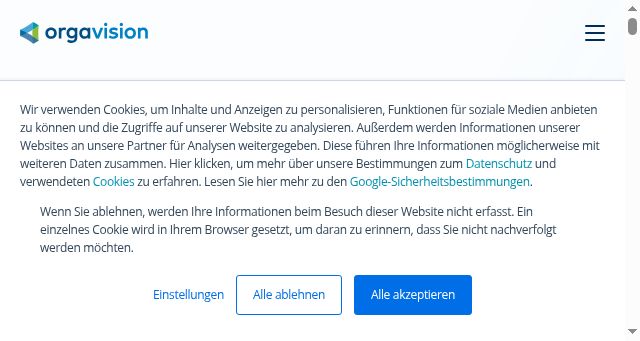 Screenshot of orgavision.com