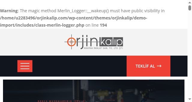 Screenshot of orjinkalip.com