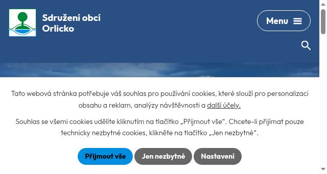 Screenshot of orlicko.cz