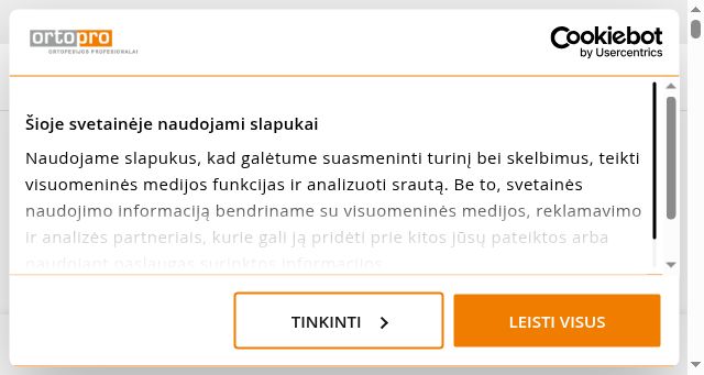 Screenshot of ortopro.lt