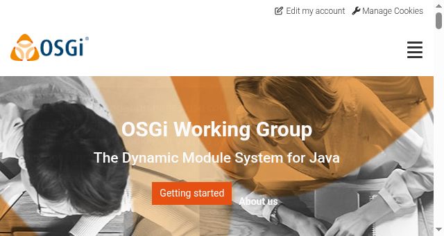 Screenshot of osgi.org
