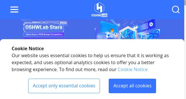 Screenshot of oshwlab.com