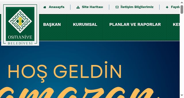 Screenshot of osmaniye-bld.gov.tr