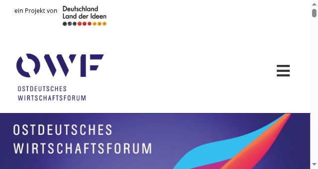 Screenshot of ostdeutscheswirtschaftsforum.de