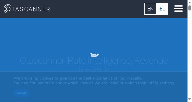 Screenshot of otascanner.com