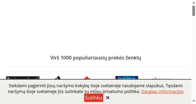 Screenshot of otto.lt