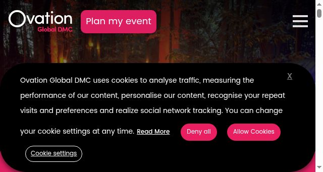 Screenshot of ovationdmc.com