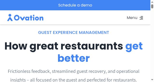 Screenshot of ovationup.com