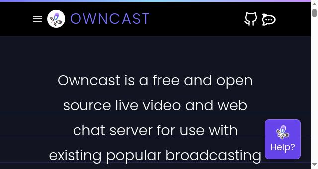 Screenshot of owncast.online