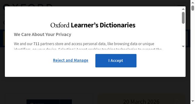 Screenshot of oxfordlearnersdictionaries.com
