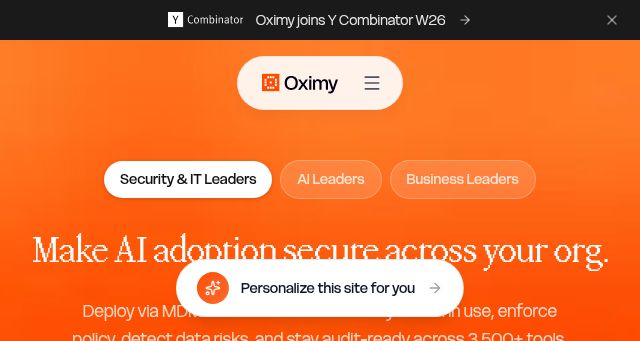 Screenshot of oximy.com