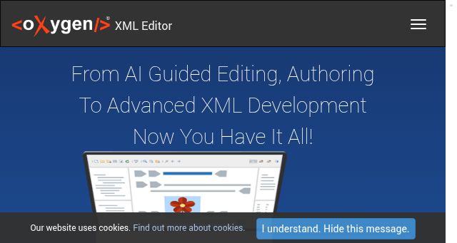 Screenshot of oxygenxml.com