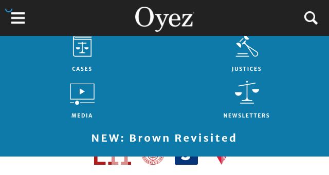 Screenshot of oyez.org