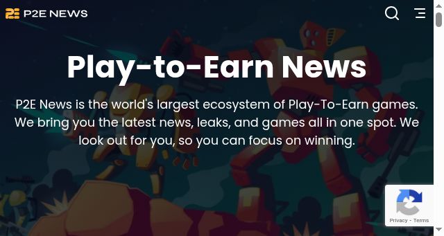 Screenshot of p2enews.com