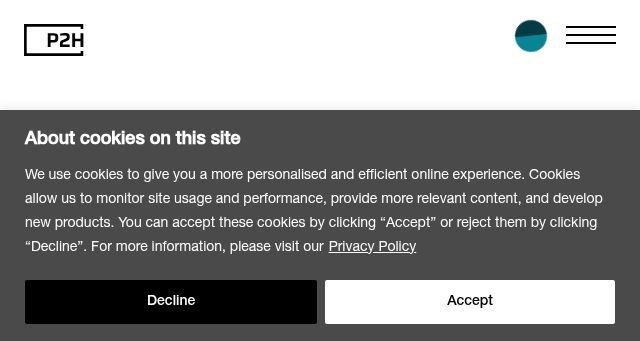 Screenshot of p2h.com