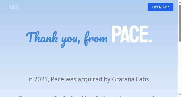 Screenshot of pace.dev