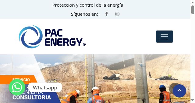 Screenshot of pacenergy.com.pe