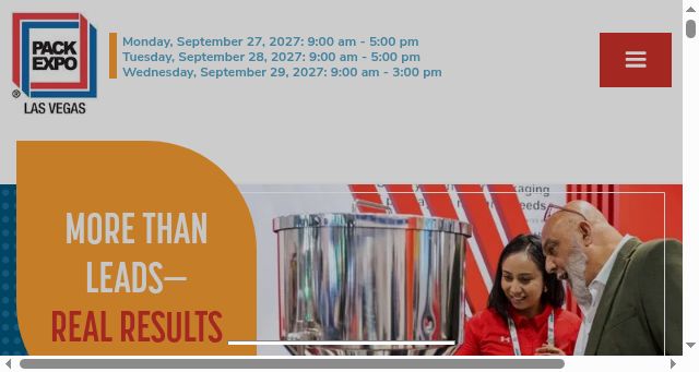 Screenshot of packexpolasvegas.com