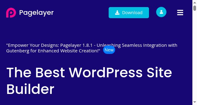 Screenshot of pagelayer.com