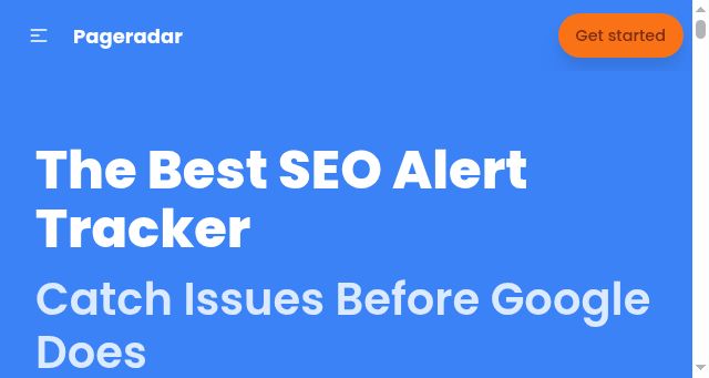 Screenshot of pageradar.io