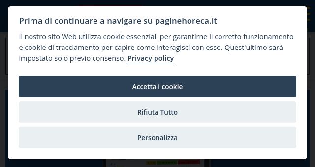 Screenshot of paginehoreca.it