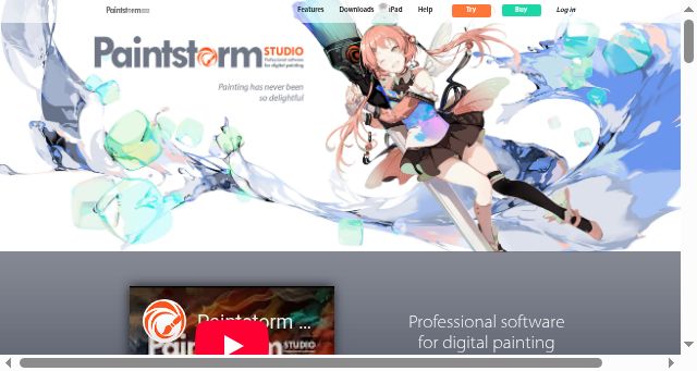 Screenshot of paintstormstudio.com
