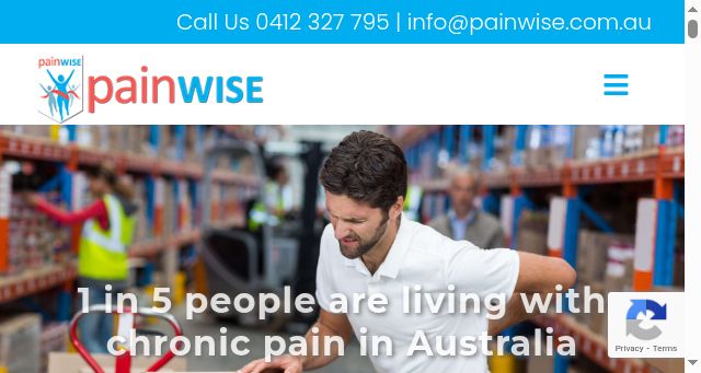 Screenshot of painwise.com.au