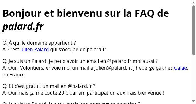 Screenshot of palard.fr