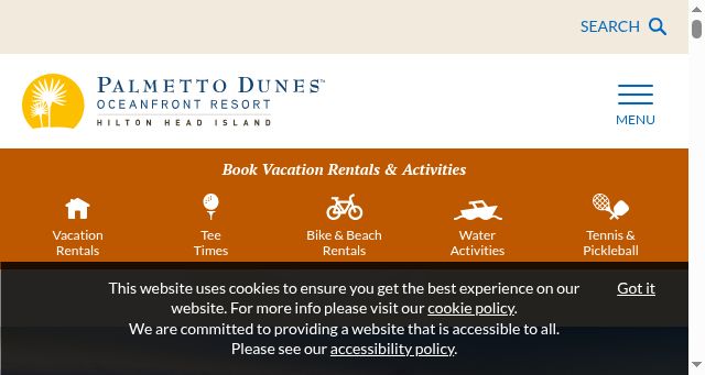 Screenshot of palmettodunes.com