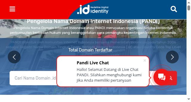 Screenshot of pandi.id