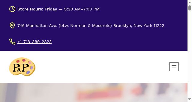 Screenshot of pandpshipping.com