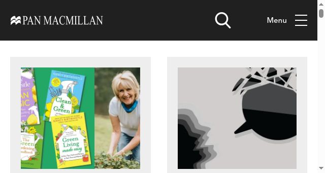 Screenshot of panmacmillan.com
