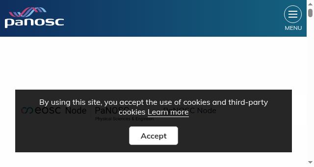 Screenshot of panosc.eu