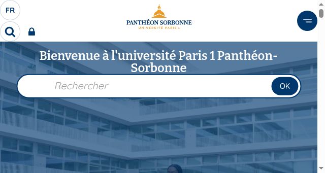 Screenshot of pantheonsorbonne.fr