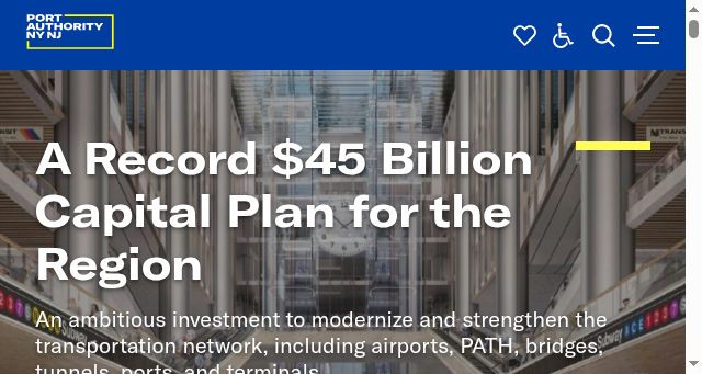 Screenshot of panynj.gov