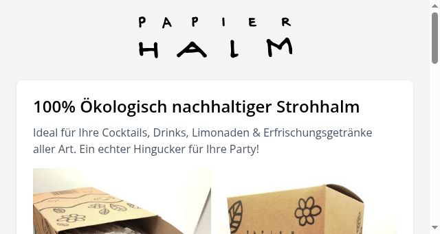 Screenshot of papierhalm.com