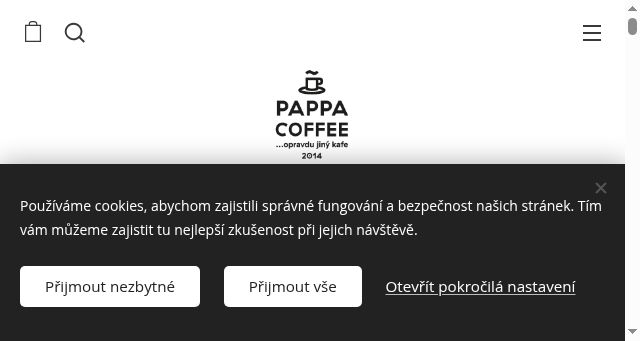 Screenshot of pappacoffee.cz