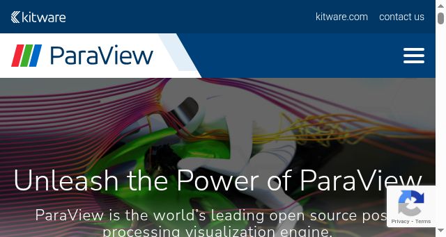 Screenshot of paraview.org